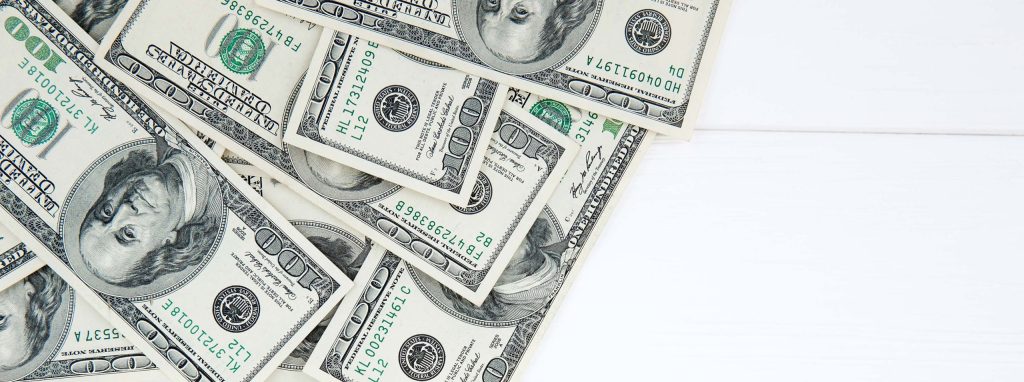 Stack of american money