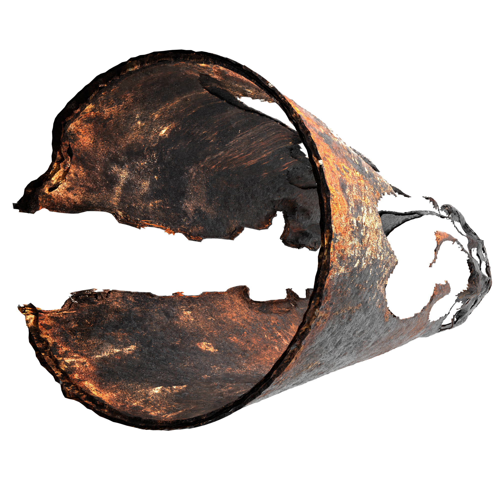 Cast Iron Pipe Before Failure From Scaling and Corrosion