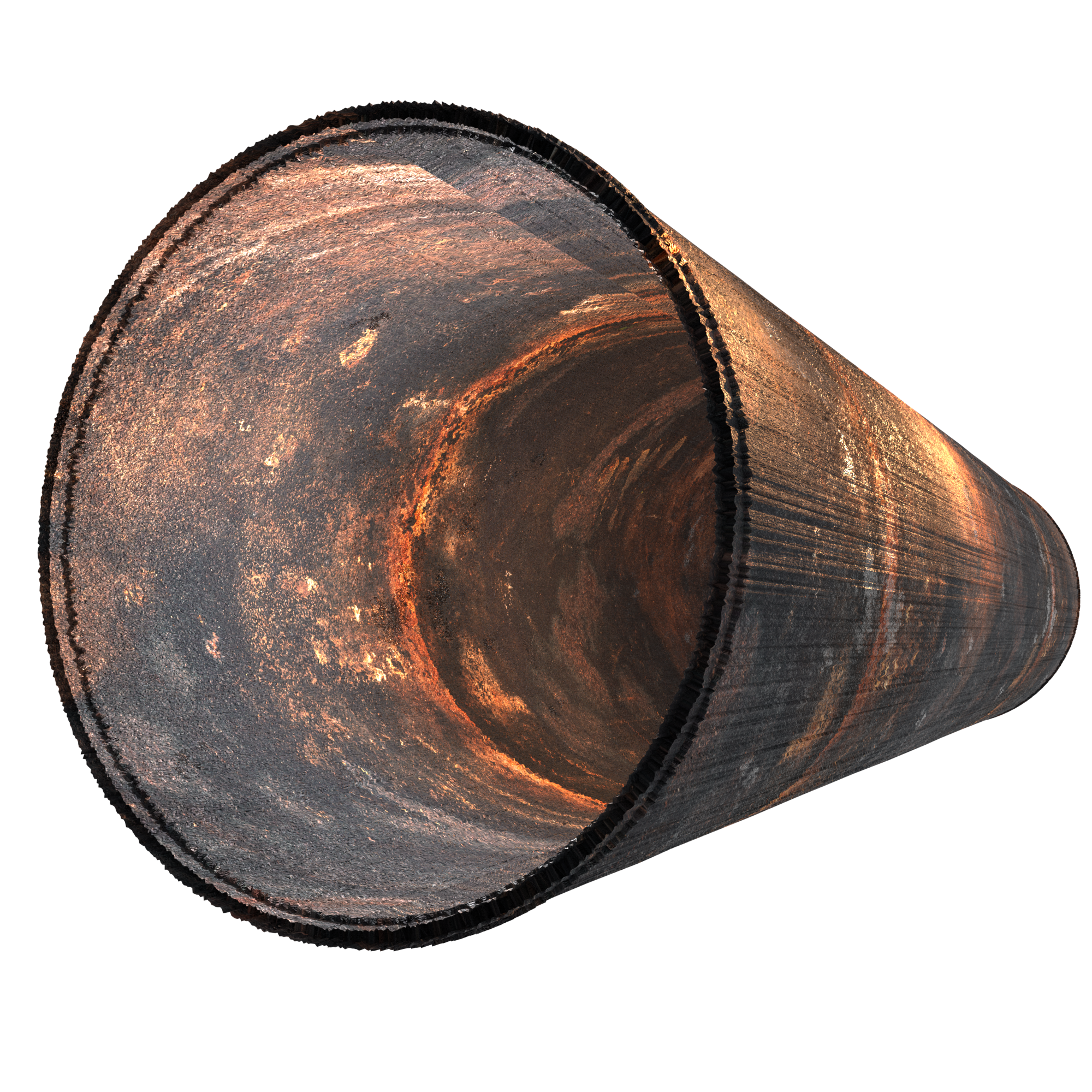 Cast Iron Pipe Before Failure From Scaling and Corrosion