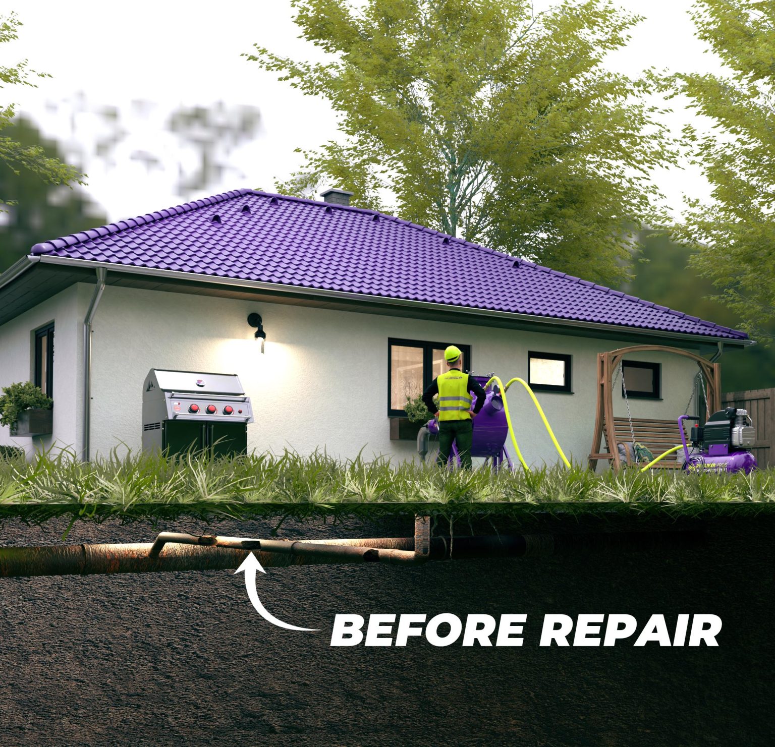 residential-sewer-repair-florida-before-lining-mobile