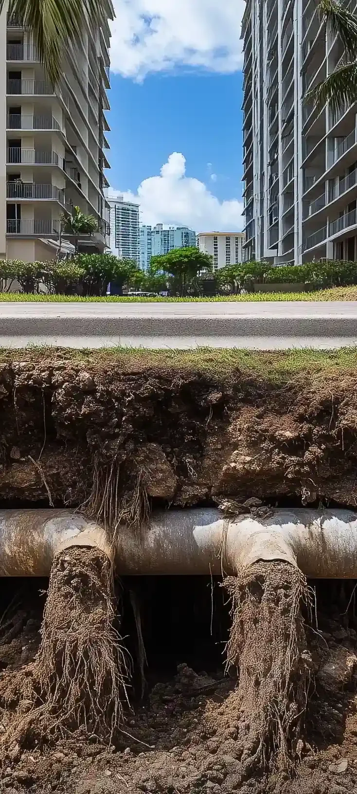 Root Intrusion in Plumbing Pipes